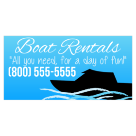 Boat Rental For A Day of Fun Banner