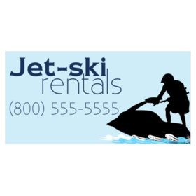 Jet Ski Silhouette  Jet Ski Rental Banner