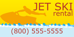  Jet Ski Rental Sun On Water Banner