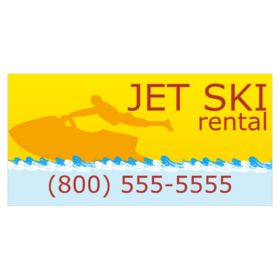 Jet Ski Rental Sun On Water Banner