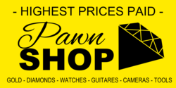 Pawn Shop Highest Prices Paid Diamond Design Banner