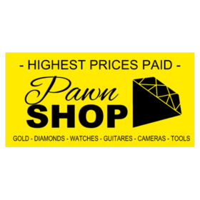 Pawn Shop Highest Prices Paid Diamond Design Banner