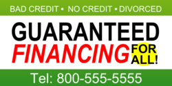 Guaranteed Financing For All Banner