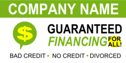 Guaranteed Financing No Credit Ok Banner