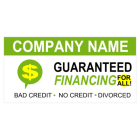 Guaranteed Financing No Credit Ok Banner