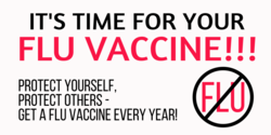 Its Time for Your Flu Vaccine Banner