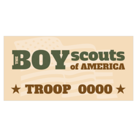 Boy Scouts Troop Number Banner