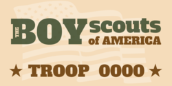 Boy Scouts Troop Number Banner