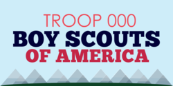 All Text Troop Number Boy Scouts of America Banner