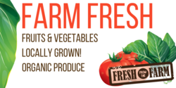 Farm Fresh Fruits and Vegetables Banner