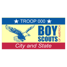 Eagle Design Troop Number Boy Scouts of America Banner