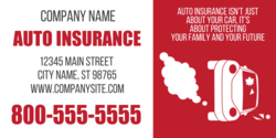 Red and White Columned Car Insurance Banner