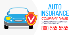 Car Insurance Car design With Shield Banner