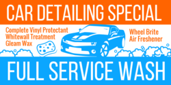 Full Service Wash Interior Exterior Detail Banner