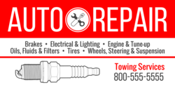 Spark Plug Auto Repair Banner