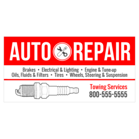 Spark Plug Auto Repair Banner