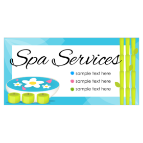 Spa Services Banner With Massage Candles Design