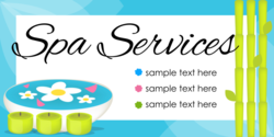 Spa Services Banner With Massage Candles Design