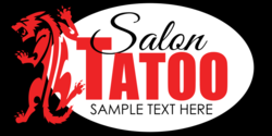 Oriental Dragon Design Tattoo Salon Custom Text Banner