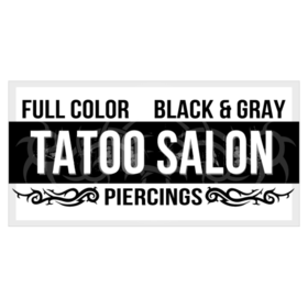 Black On White Tattoo Salon And Piercings Banner