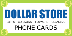 Dollar Store Green Border Corner Coins Design Banner