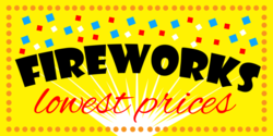 Bright Yellow Fireworks Promotional Banner