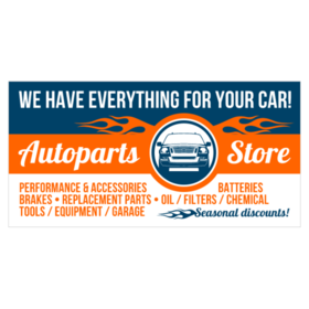 Auto Parts Store Advertisement Banner