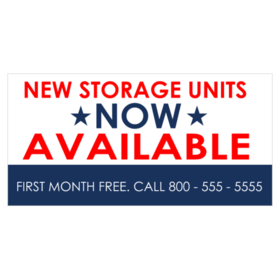 New Storage Units Available Banner