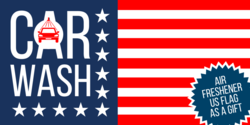 American Patriotic Car Wash Banner