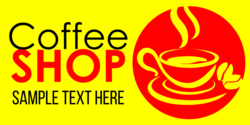 Coffee Cup Silhouette Coffee Shop Banner