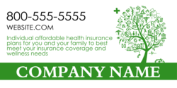 Green and White Tree Design Health Insurance Banner