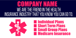  Pink Caduceus Health Insurance Bullet Listing Banner