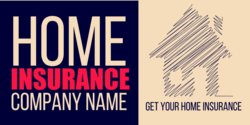 Home Insurance House Sketch Design Banner