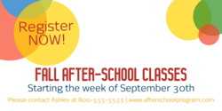 After School Classes Banner