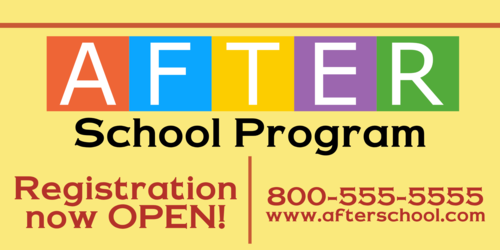 After School Program Banners - Printastic | After School Banners For ...
