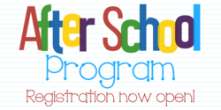 Multi Colored Letters After School Now Open Banner