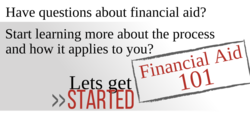 Financial Aid Lets Get Started Banner