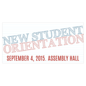New Student Orientation Date Announcement Banner