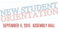 New Student Orientation Date Announcement Banner