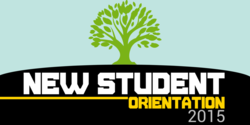 New Student Orientation Banner Tree On A Hill Design