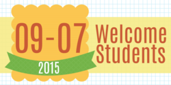 Date Customizable Welcome Students Banner
