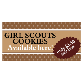 Girl Scouts Cookies Available Banner