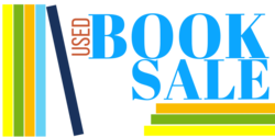 Stacked and shelved Book Design Used Book Sale Banner