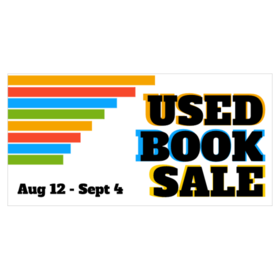 Used Book Sale Date Announcement Banner