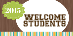 Oval On oval Welcome Students Banner