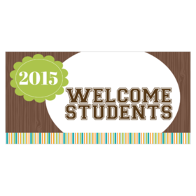Oval On oval Welcome Students Banner