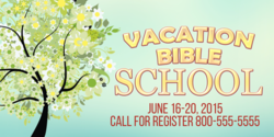Vacation Bible School Date Announcement Banner