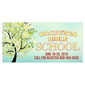 Vacation Bible School Date Announcement Banner