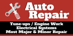 Tune Ups and Engine Work Auto Repair Banner