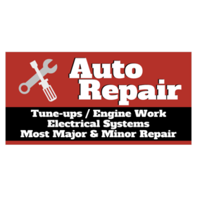 Tune Ups and Engine Work Auto Repair Banner